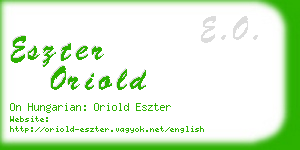 eszter oriold business card